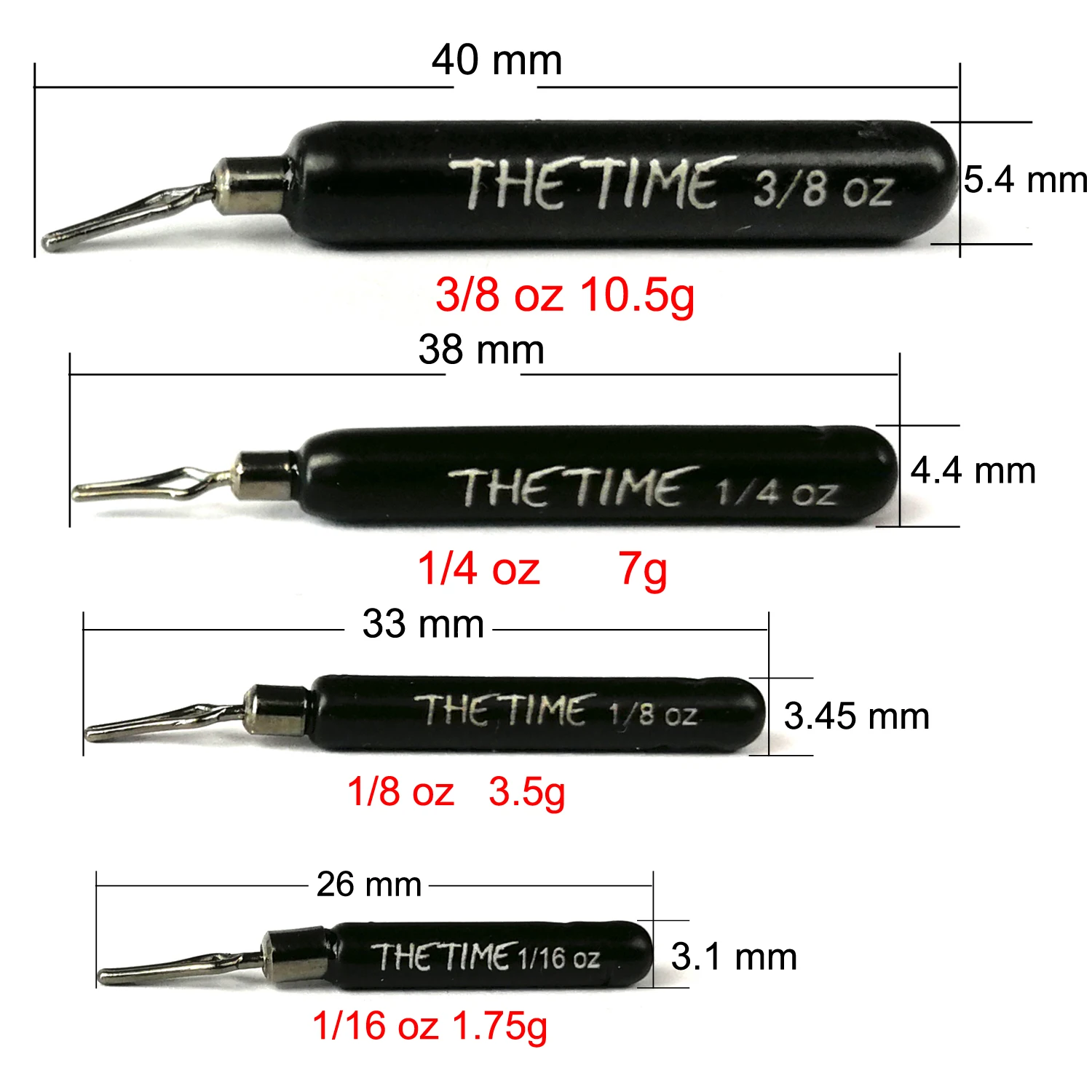 THETIME 1.8-28g Carolina Bullet Texas Tungsten Weight Sinkers Soft Worm Lure 1/16-1oz Bass Fishing Sinker Tackle Accessories