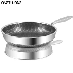 Stainless Steel Frying Pan - 5 Ply Steel Skillet - Professional Grade Pans for Cooking - 28cm Cooking Surface