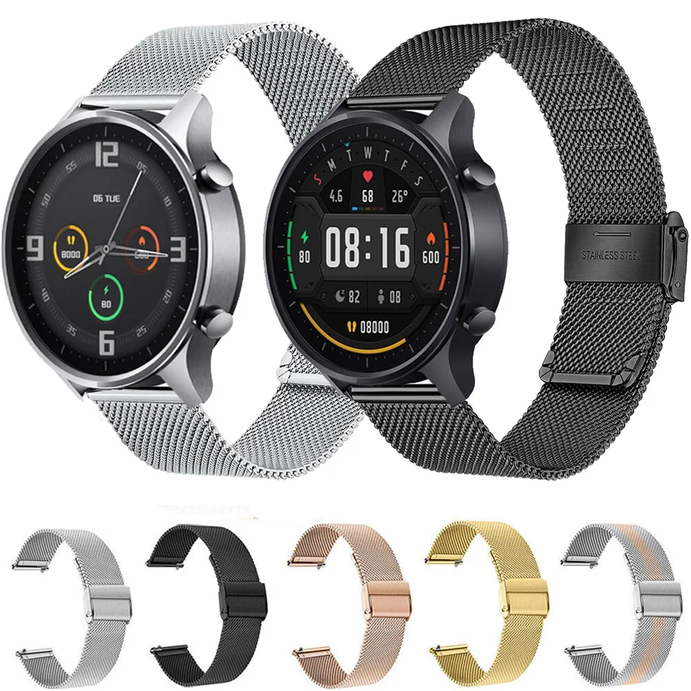 Voor Xiaomi Horloge Kleur Band Horlogebandje Milanese Armband Roestvrij Stee 22Mm Horloge Band Mi Horloge Kleur Metalen Polsband