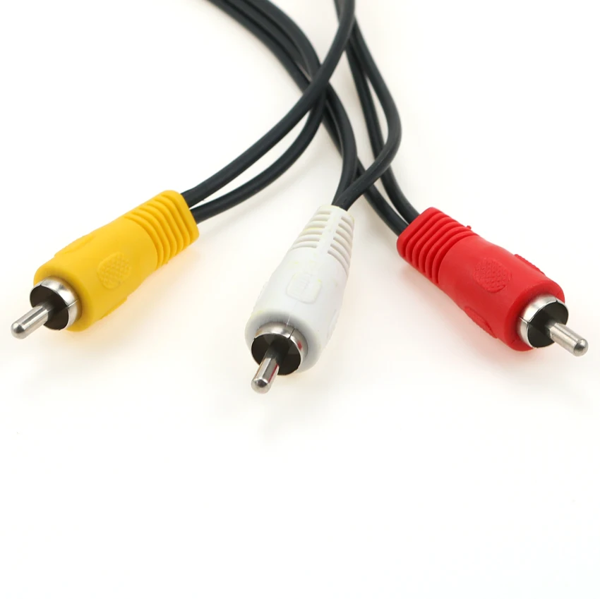3 RCA Male To 6 RCA Female Plug Splitter 3RCA Adapter Cable Audio TV DVD Video Adapter AV Cable RCA Split Cable Male To 2 Female
