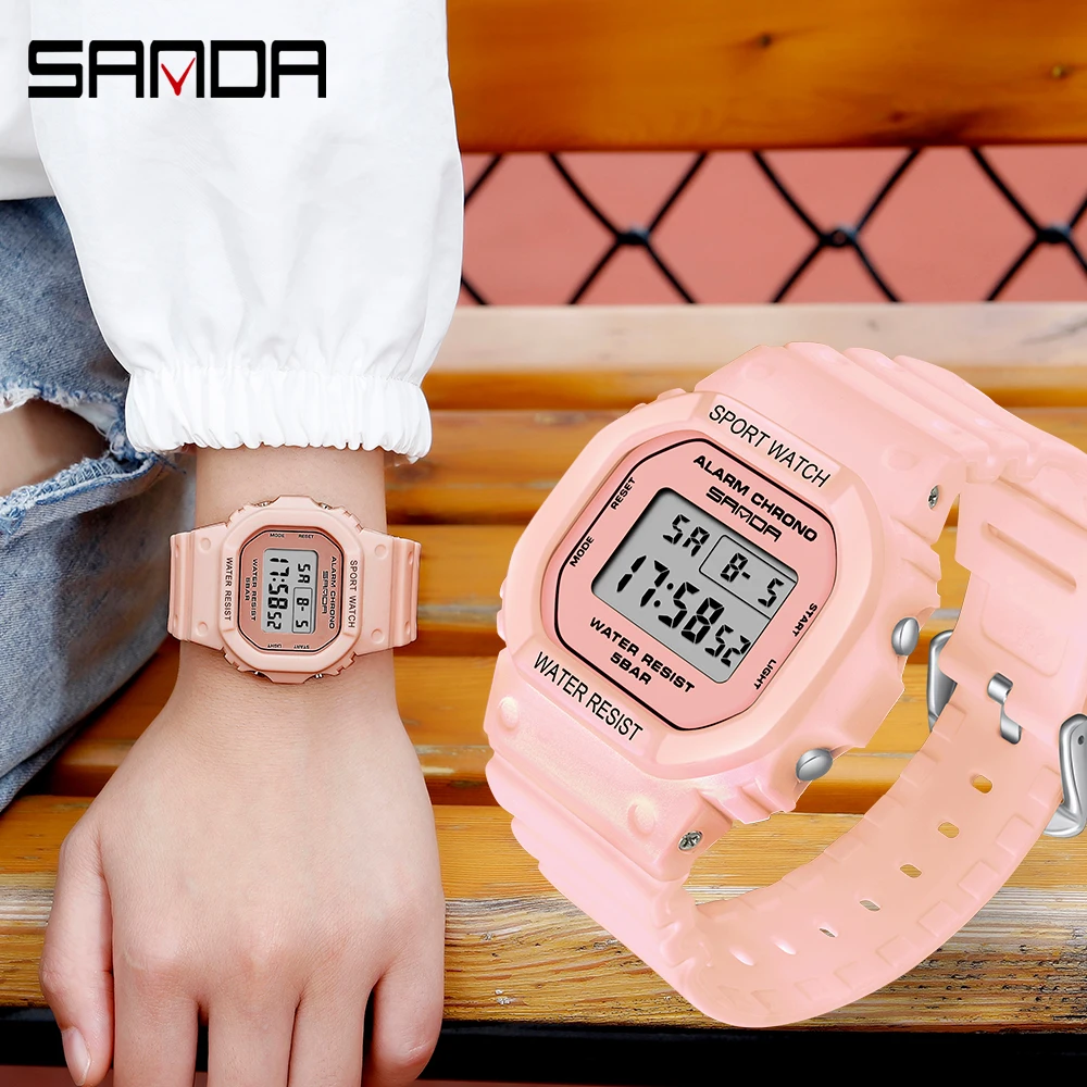 SANDA Fashion Sports Ms Watch Military Waterproof Boy Girl Student LED Digital Wristwatch Men Watches Electronic Clock Relogio