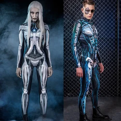 Cosplay Robot Costume Sexy Warrior Jumpsuit Women Science Future Machine Anime Boy Rompers Disguise Steampunk Zentai C66C64