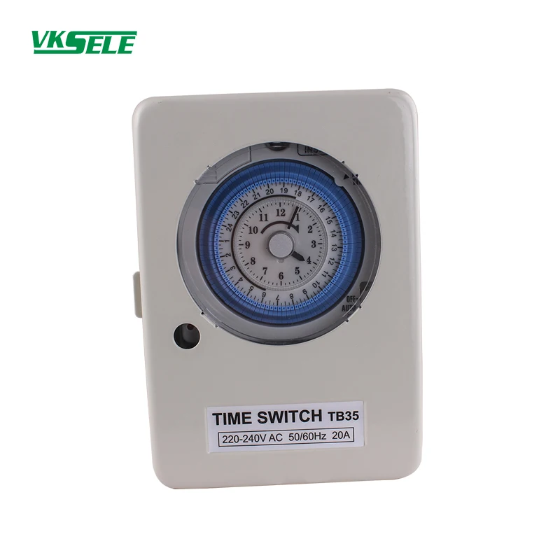 

TB35 TB35-T with Iron Sell Timer Relay 240V 24 Hour Programming Analog Time Switch