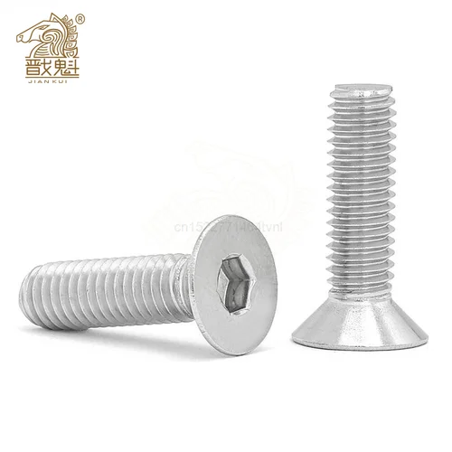 Imagen 2 del producto 5/50 Uds M2 M2.5 M3 M4 M5 M6 M8 M10 304 tornillo hexagonal de acero inoxidable tornillo avellanado tornillo de cabeza plana pernos Allen DIN7991