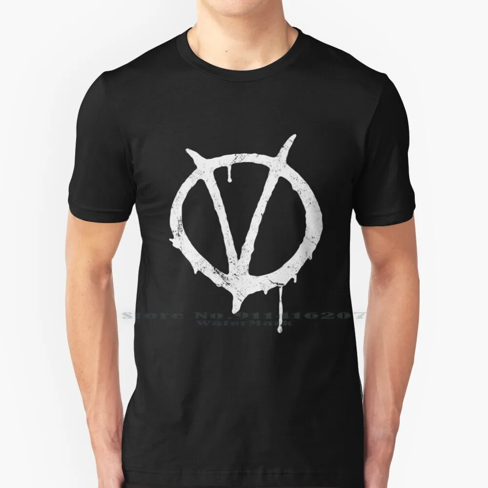 V For Vendetta Vintage Symbol 100% Cotton T Shirt Comics Book Graphic Novels Revenge Anonymouse Movies Films V For Vendetta