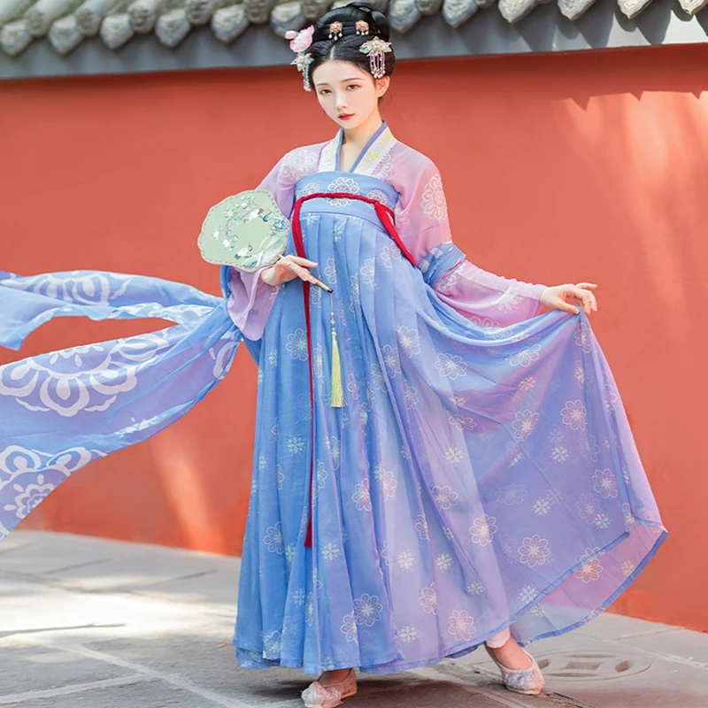 

XiangXiFu hanfu women Ancient Chinese Costume Hanfu Dress Traditional Chinese Tang Suit Girl Noble Princess Costume Folk Dance