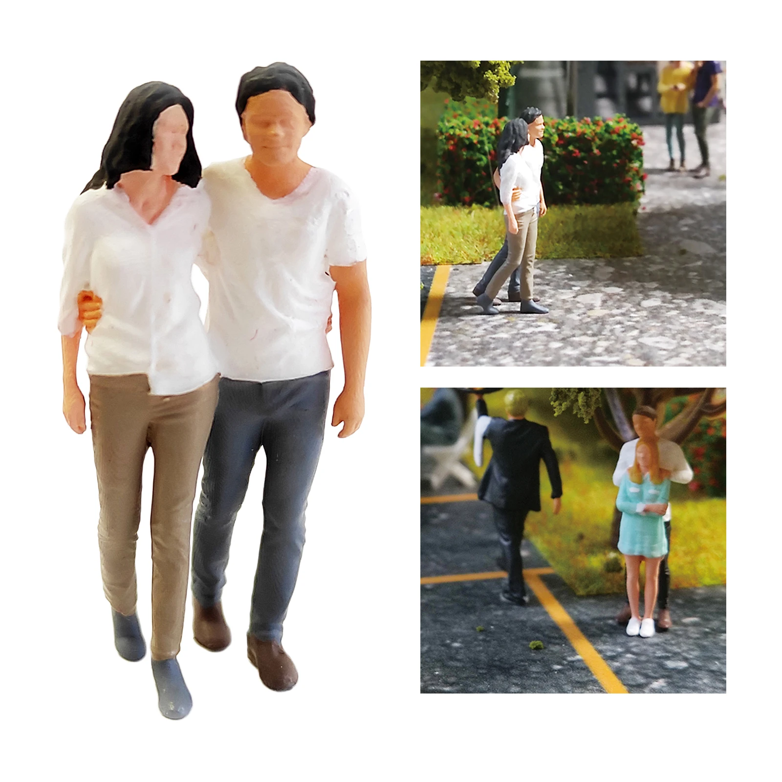 1:64th Figures Model Couple People for Miniature Scenes, Diorama Decoration Accessories Figures Standing People Assorted Poses