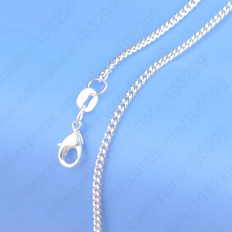 Genuine 925 Sterling Silver Link Necklace Set Chains+Lobster Clasps Wholesale Price Sample Order 20Pcs Mix 20 Styles 18 Inches