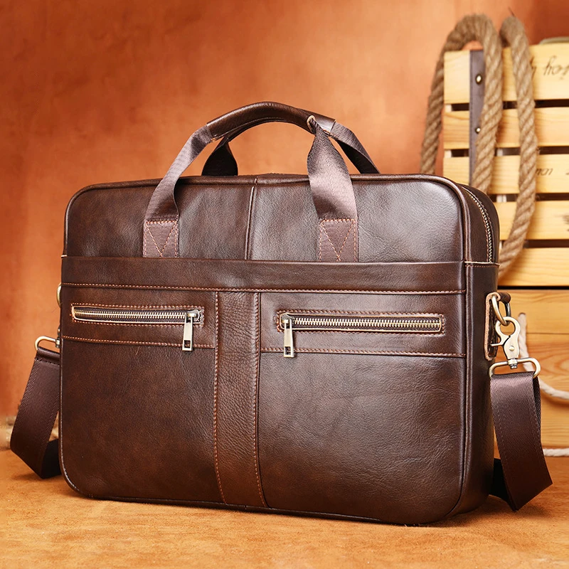 Imagem -06 - Bolsa para Computador Portátil Bolsa 15.6 16 Polegada de Couro Bolsa Viagem de Negócios do Único Ombro Bolsa dos Homens Maleta para Lenovo ar