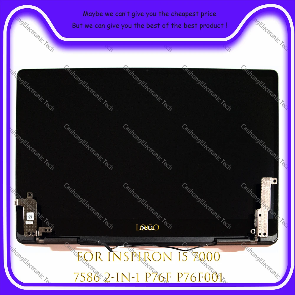 Imagem -02 - Uhd 4k Fhd para Dell Inspiron 15 7000 7586 2-em1 P76f P76f001 Lcd Painel de Substituição do Portátil da Tela de Toque Conjunto Completo 15.6