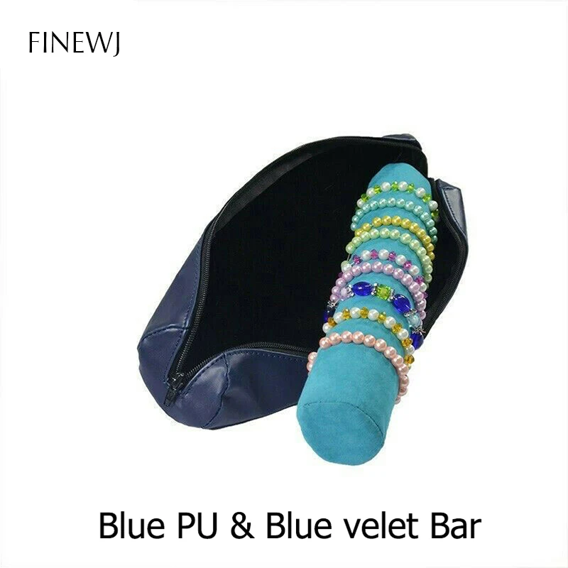 Bracelet Display Holder Bar Gift Bangle Watch Storage Bag Case PU Leather Velvet Portable Travel Organizer Jewelry Zipper Pouch