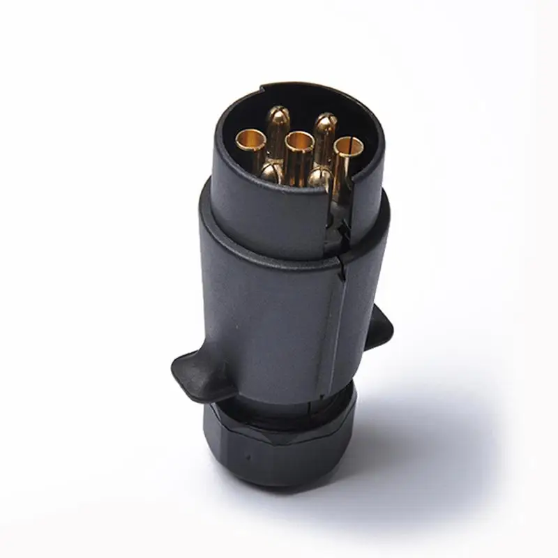 12V 7 Pin Kunststoff Europäischen Anhänger Stecker Tow Bar Elektrik Stecker Anhänger Adapter Für Indikatoren Seite Lichter Bremsleuchten