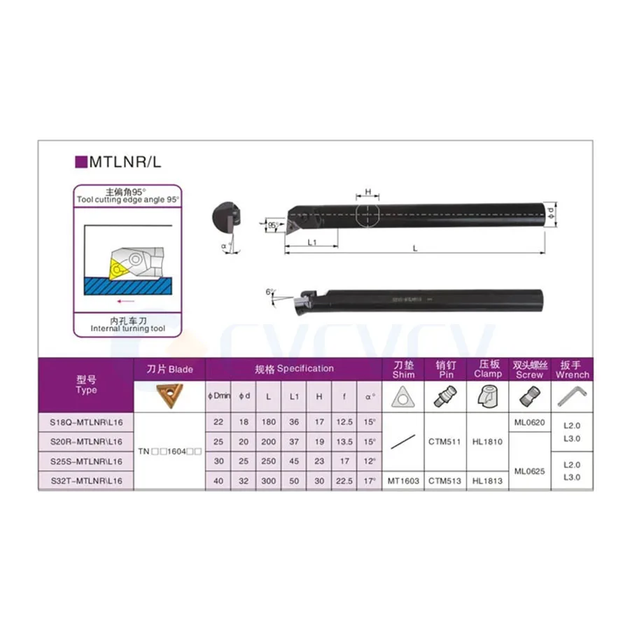 Soporte de herramientas de torneado interno, inserto de carburo TNMG, antivibración, corte General, S16Q-MTLNR16, S20R, S25S, 10 Uds., 1 ud.