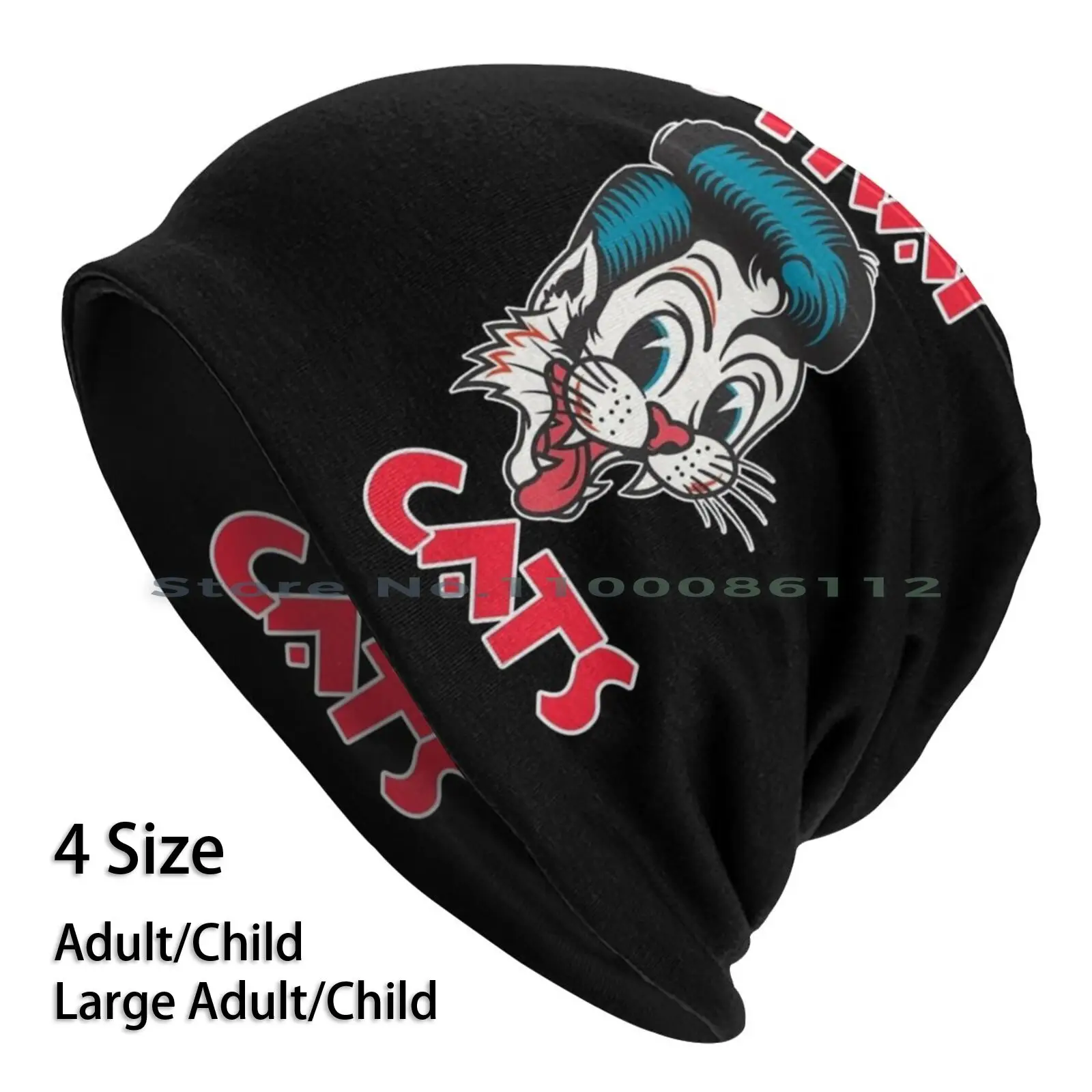 Stray Cats Shirt , Sticker , Mask Beanies Knit Hat Stray Cats Album Cover Logo Brimless Knitted Hat Skullcap Gift Casual