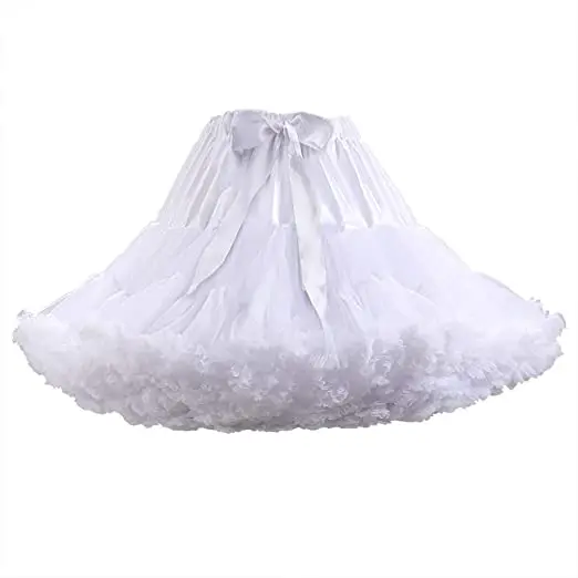 Women's Petticoat Adult Puffy Tutu Skirt Layered Ballet Tulle Pettiskirts Dress Costume Underskirt