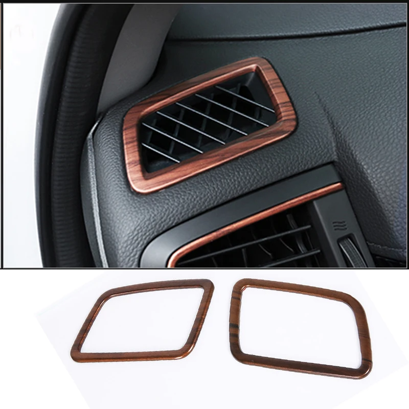 

2Pcs/Set Car Peach Wood Grain Air Outlet Frame Cover Trim Frame Car Styling Accessories Fit For Honda CRV CR V 2017 2018 2019