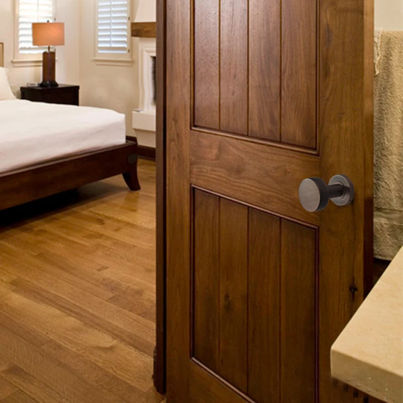 Door Handles for Interior Doors without Lock Tube Shape Brushed Copper and Chrome Color Options Stainless Steel Knob