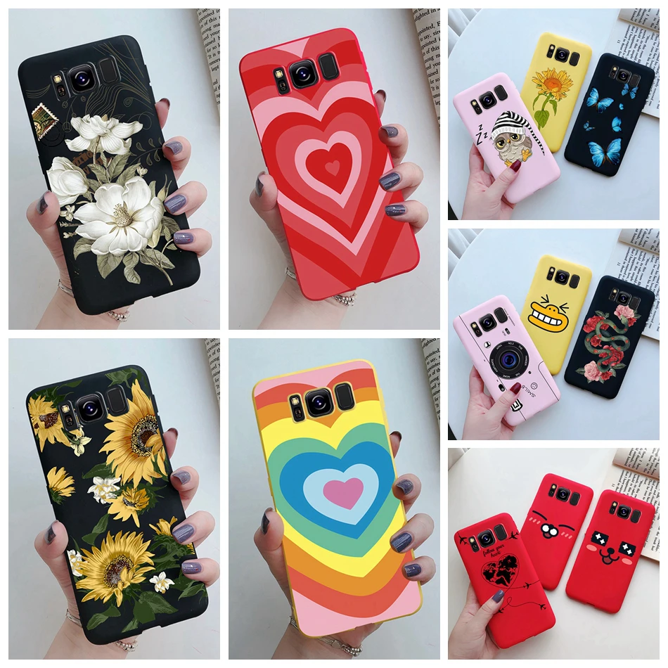 For Samsung Galaxy S8 S8+ S9 Plus Case Tpu Silicone Cute Love Heart Soft Back Cover For Galaxy S8 S9 S 8 S 9 plus S9+ Phone Case