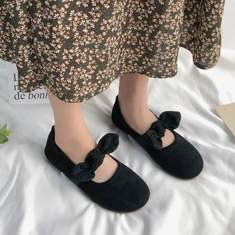 Fairy Lady – chaussures de Style artistique pour femmes 2021, nouvelles chaussures assorties et mignonnes à pois pour étudiantes, souliers doux à coupe basse, printemps