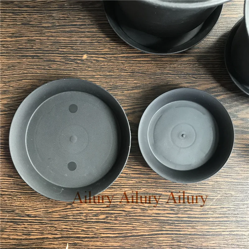 Thickened Good Quality Black Matte Plastic Tray,Green Plant Potted Succulent Small Tray,Garden Essential