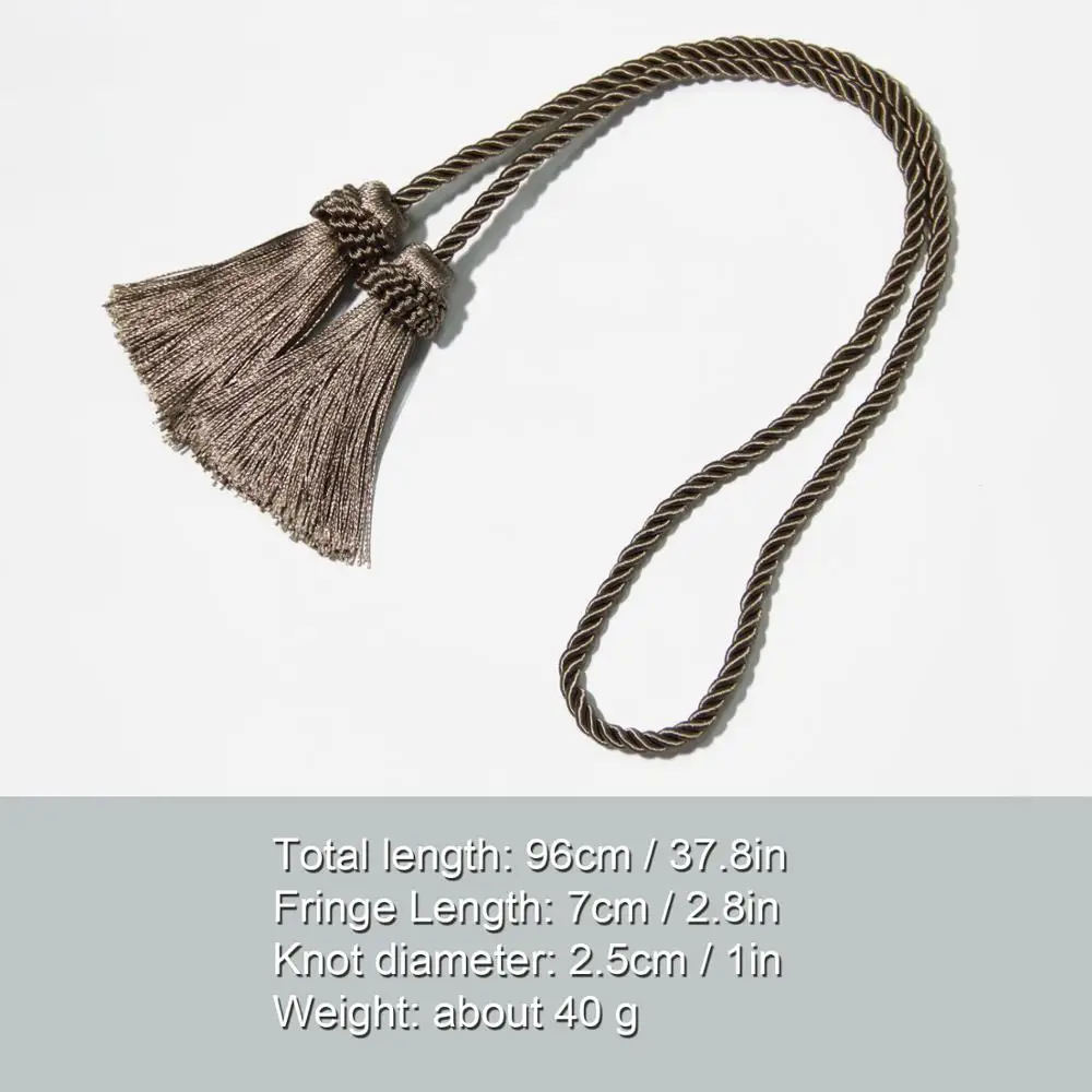 1Pc Tassels Curtain Tieback Fringe Handmade Hanging Ball Curtain Tie Backs Buckle Rope Tape Curtains Holder Room Accessories