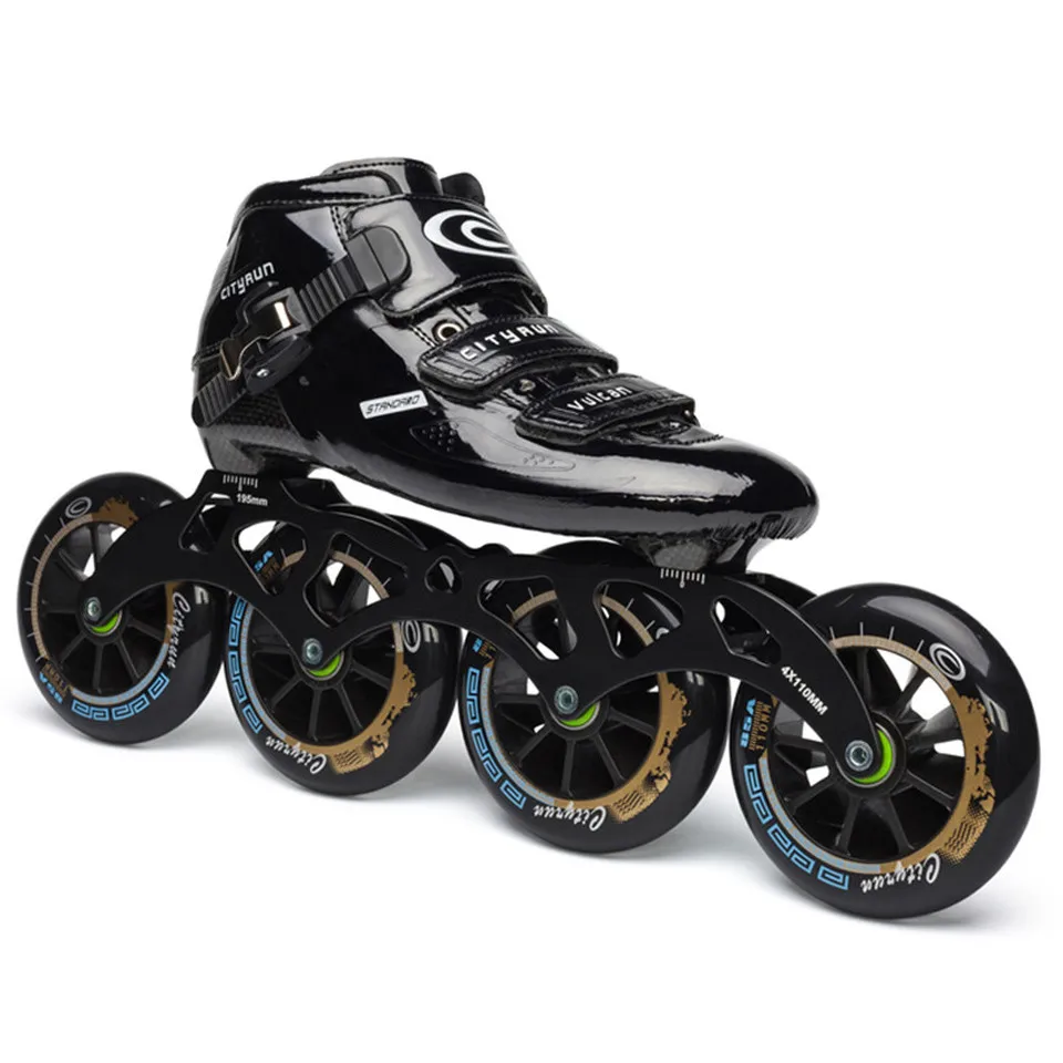 Carbon Fiber Inline Speed Skates Adult Child Competition Skates 4 Wheels Racing Skating Patines Similar Powerslide Cityrun IC03