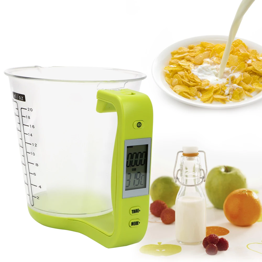 

Digital Beaker Electronic Tool Kitchen Scales Temperature Measurement Cups with LCD Display Hostweigh Measuring Cup