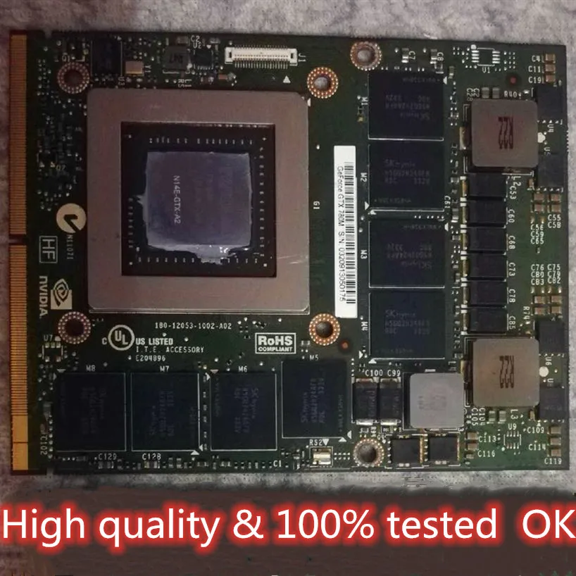 Test ok GTX 780M GTX780M 4GB N14E-GTX-A2 Graphic Video VGA Card For A1312 Dell Alienware M17X R5 R4 M18X R2 R3 R4 DDR5