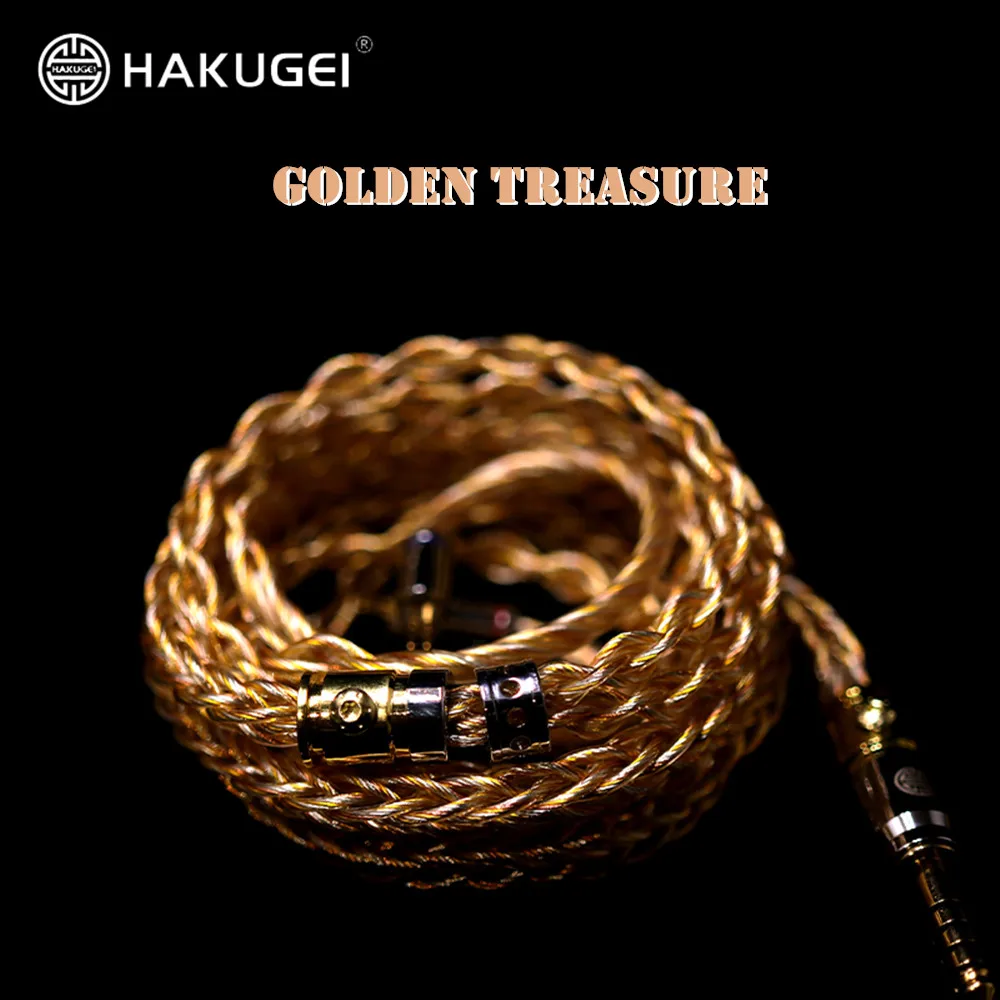 FENGRU HAKUGEI Golden Treasure Three Element Mix 8 Share 21awg 2Pin 0.78mm MMCX QDC Connector Earphone Upgrade Cable for KXXS S8