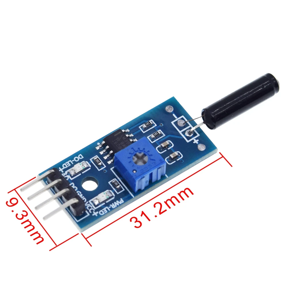 TZT Vibrationssensormodul, normalerweise geöffneter Typ, SW18010P, Vibrationsschalter-Alarm-Sensormodul für Arduino – Detail 2