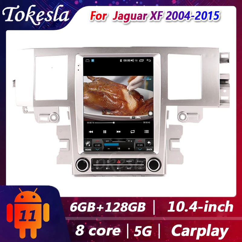 

Tokesla Android 10.0 car radio audio DVD intelligent touch Central Multimedia gps receiver screen system for Jaguar XF 2004-2015