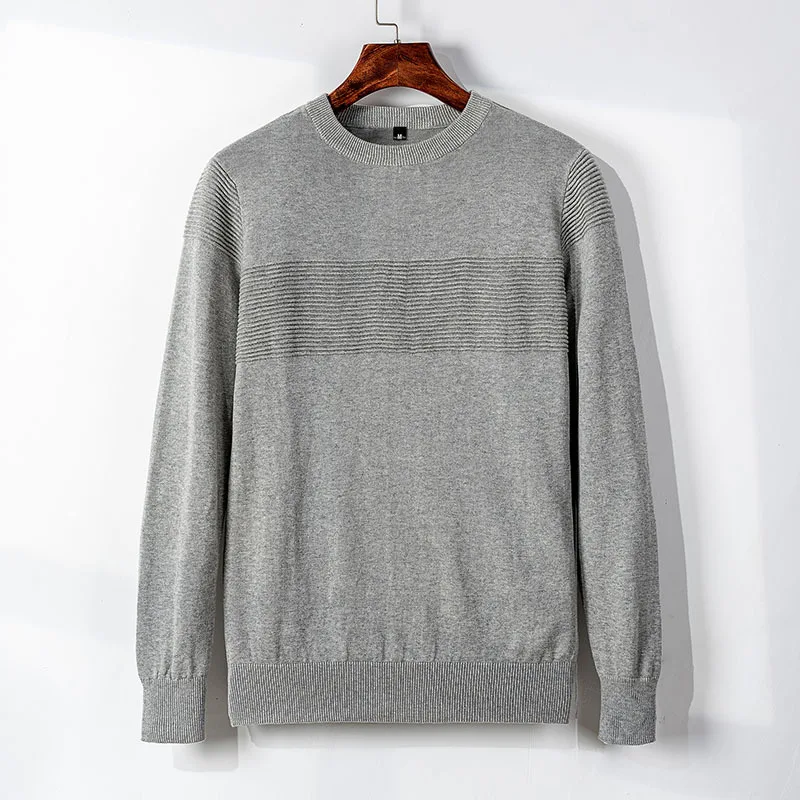 MRMT 2024 Brand New Autumn Men's TShirt Sweater Knitting Shirt Fashion T-shirt for Male Round-collar Pullover Pure Color Sweater