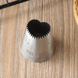 #F03 Heart Shape Piping Nozzle Cake Cream Decoration Icing Tips Cupcake Pastry Tools Large Size Special Nozzles