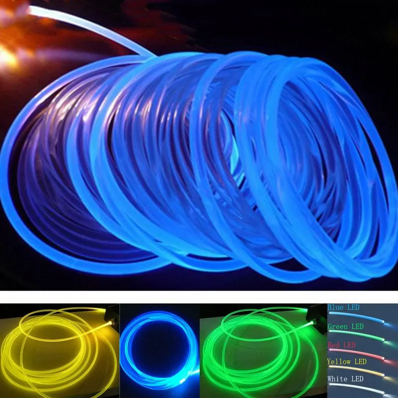 Dia.10mm Car Home DIY LED Lighting PMMA transparent Side Glow plastic Fiber Optic Cable Hanging lamp Curtain Swimming Pool decor