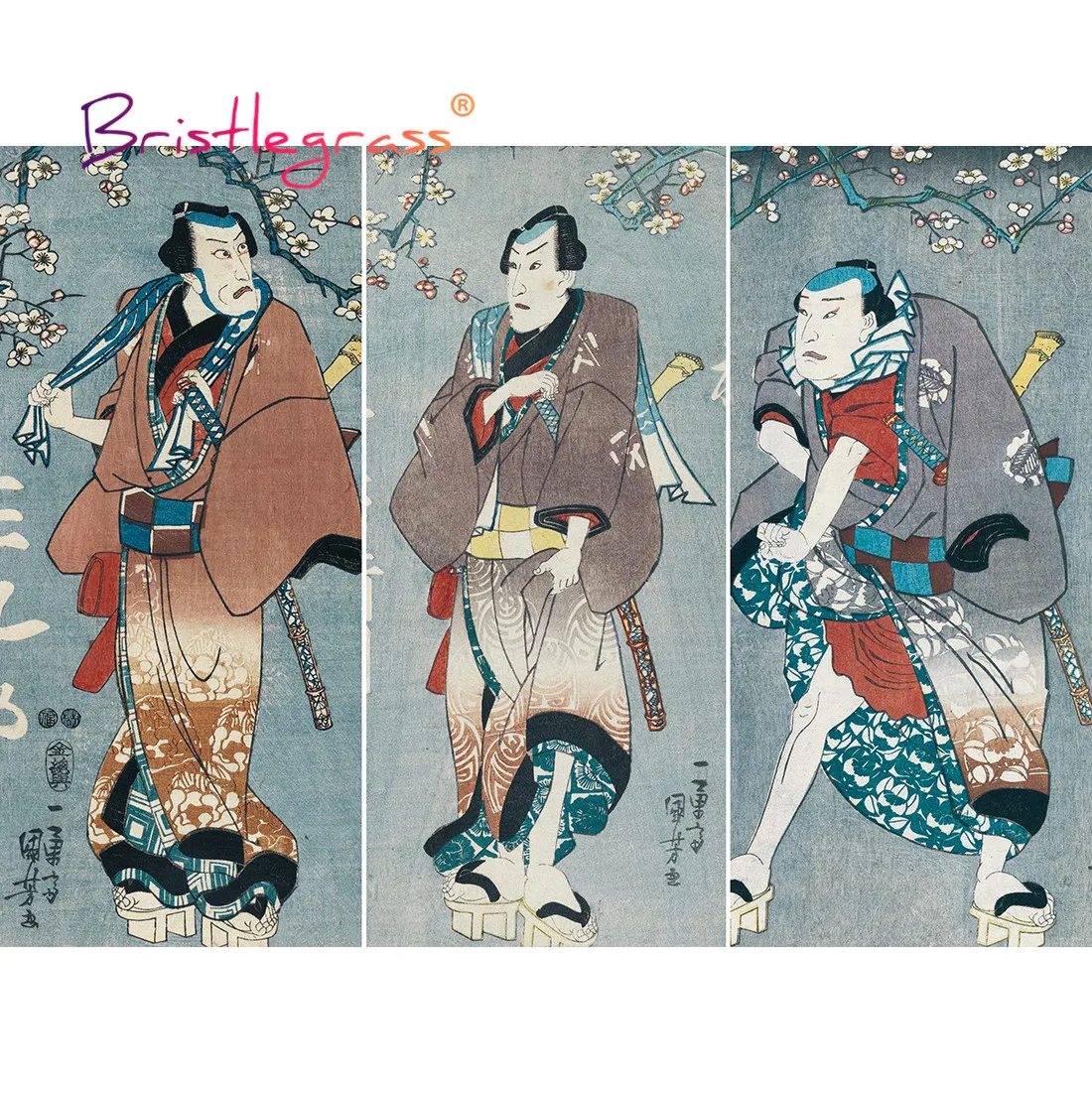 

Деревянные пазлы BRISTLEGRASS, 500, 1000 шт., японские укиyoe Utagawa Kuniyoshi, обучающая игрушка, картина «сделай сам», искусство, домашний декор