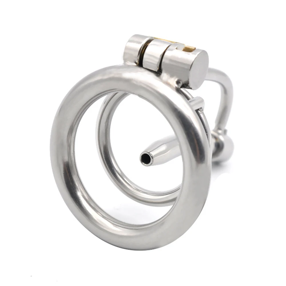 Stainless Steel Male Chastity Devices Cock Cage With Urethral Catheter Penis Lock Cock Ring Sex Toys For Men Chastity Belt