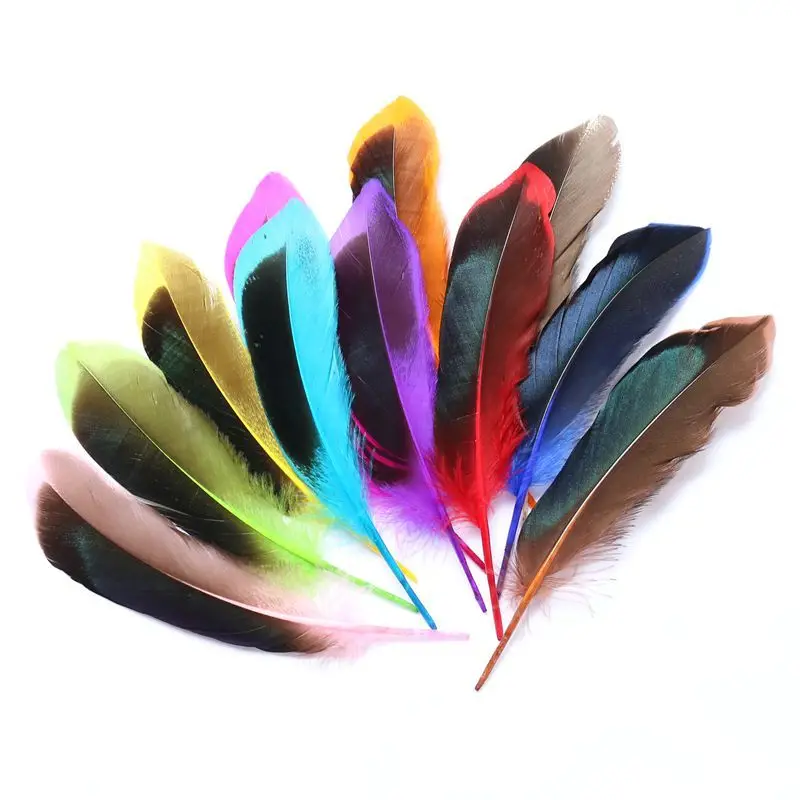 20 PCS Natural High Quality Wild Duck Feathers 4-6 Inches / 10-15cm Long, Diy Pheasant Feather Jewelry Decorative Accessories