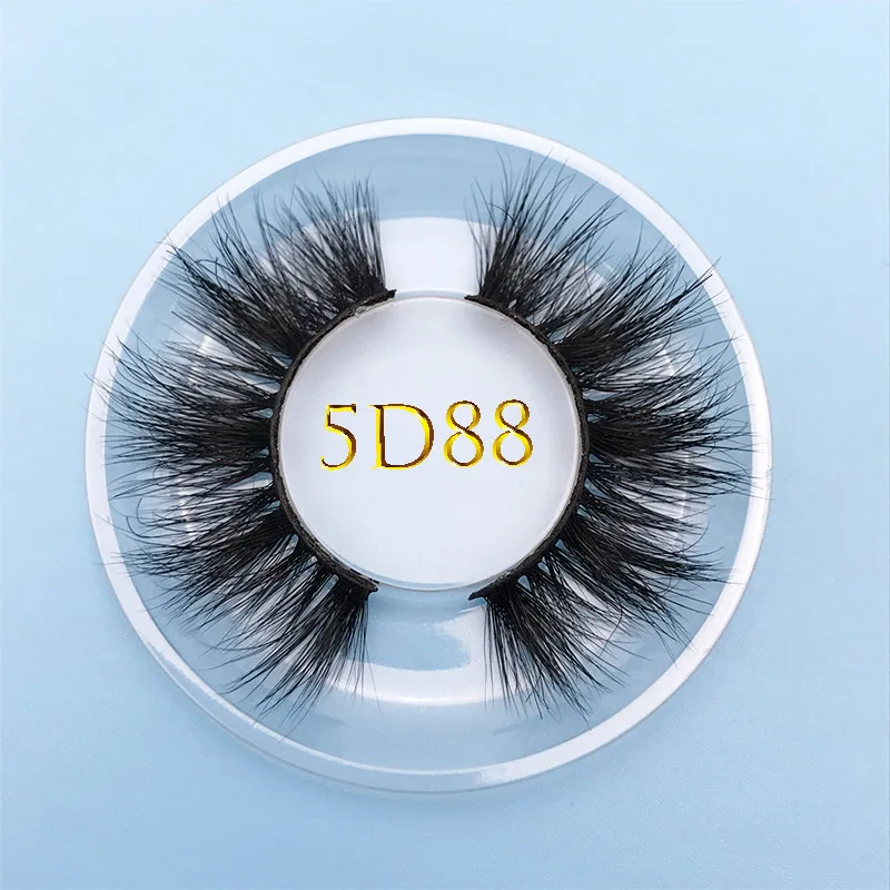 

MIKIW 5D88 Custom box 15MM long natural false eyelash100% Cruelty free Handmade Crisscross 5D Mink lashes Extention Multi-layer