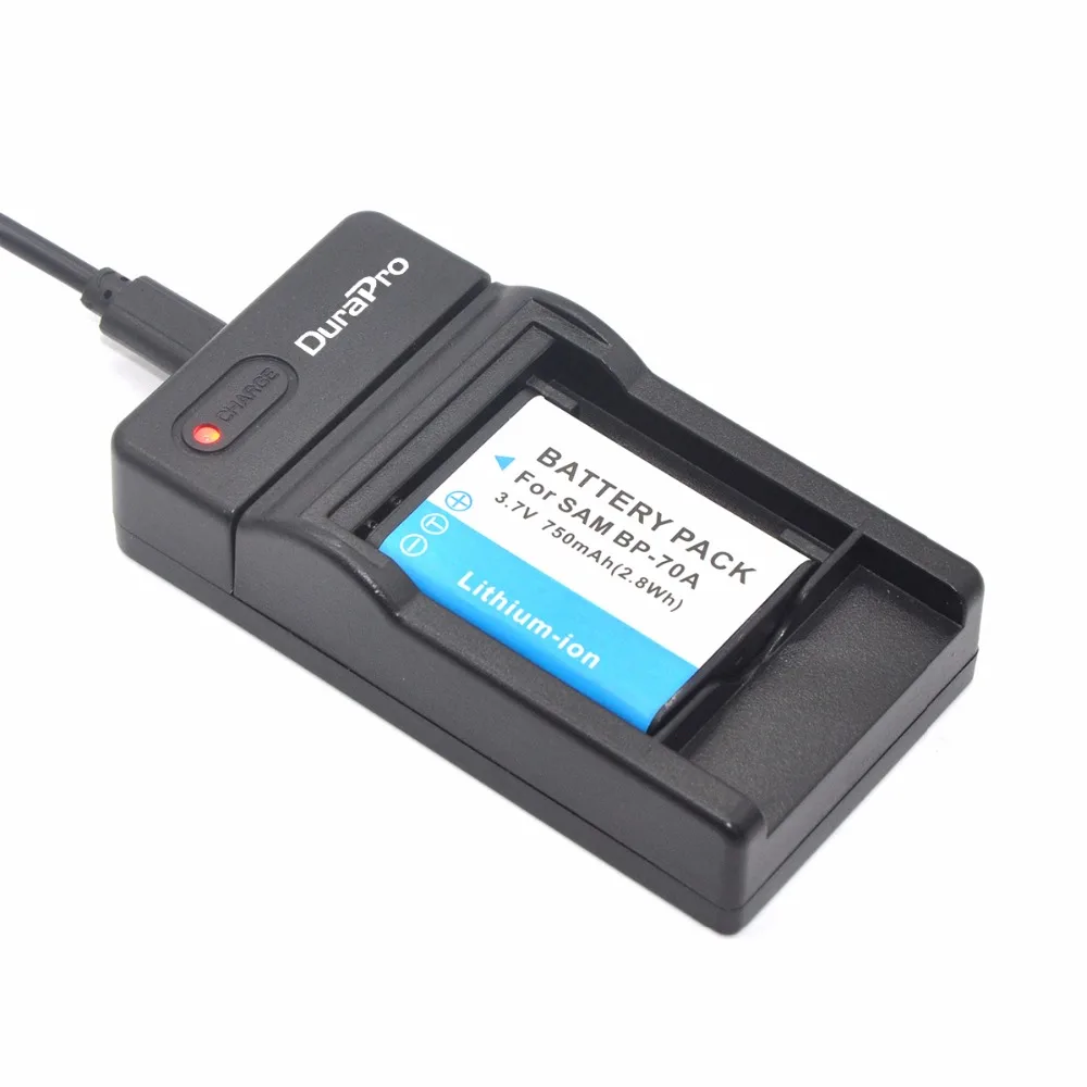 

BP 70A BP-70A Rechargeable Camera Li-ion Battery BP70A Bateria + USB Charger for Samsung ST60 ST61 ST70 ST71 ES65 ES67 Camera