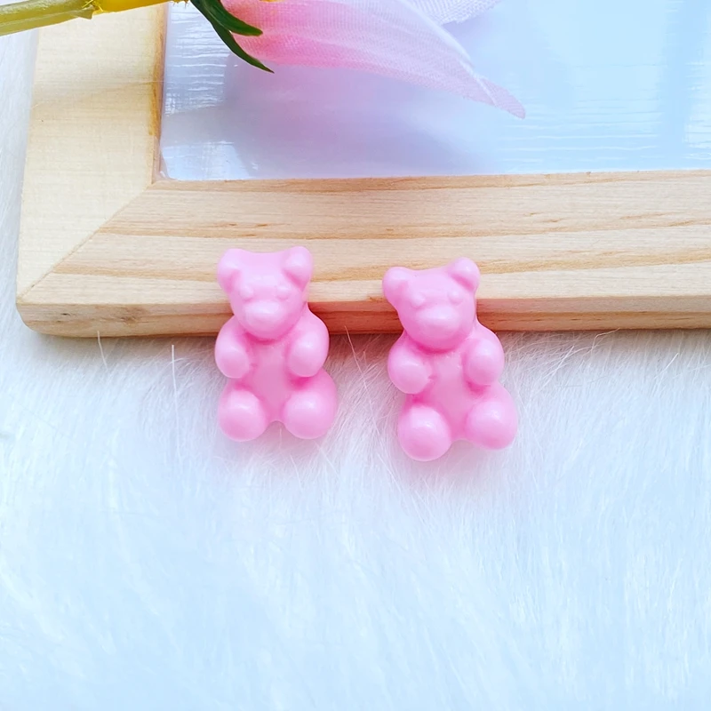 30 pçs misturado mini bonito dos desenhos animados animais urso plana volta resina cabochons scrapbooking diy jóias artesanato decoração accessorie