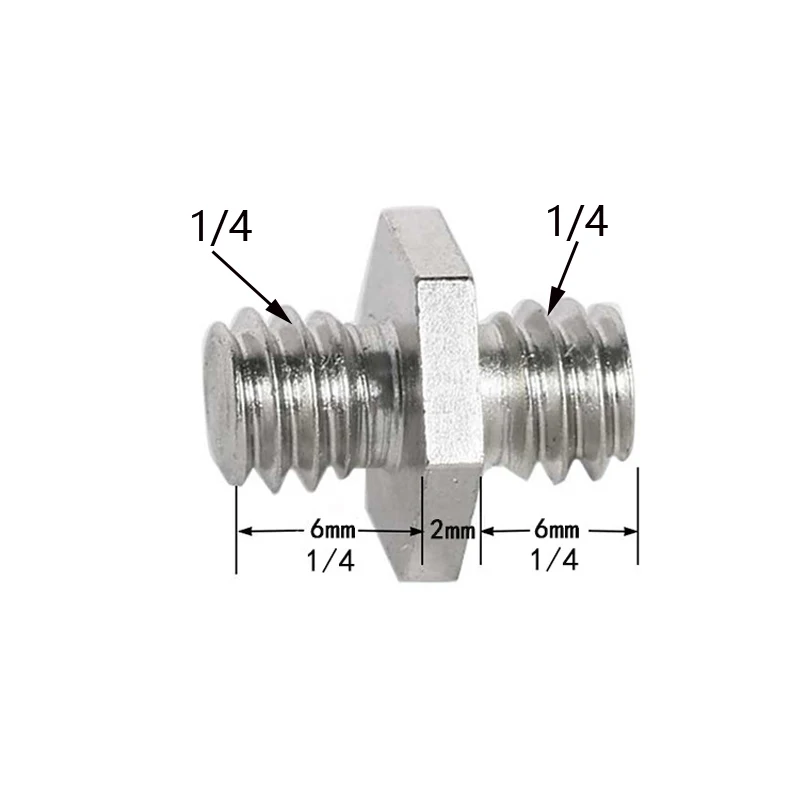 Extended stainless steel 1/4 inch 3/8 inch screw C ring Quick Release Plate Universal Screw SLR Digital tripod Accessories