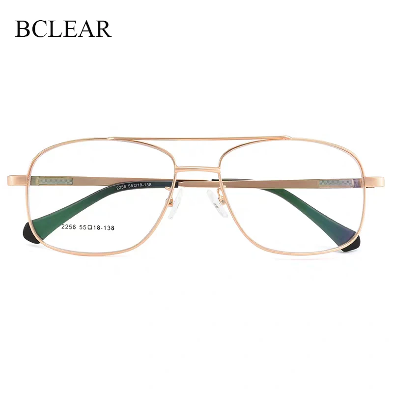 BCLEAR 2020 Vintage duże oprawki okulary okularowe męskie podwójny most okulary w stylu retro okulary optyczne ramka modne męskie okulary