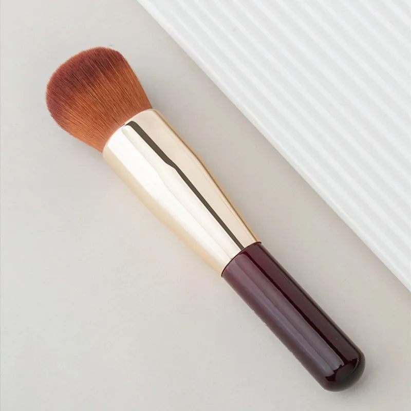 Limited Full Coverage Face Makeup Brush - HD Finish Red Powder Blush Cream Foundation Contour Beauty Cosmetics Tool