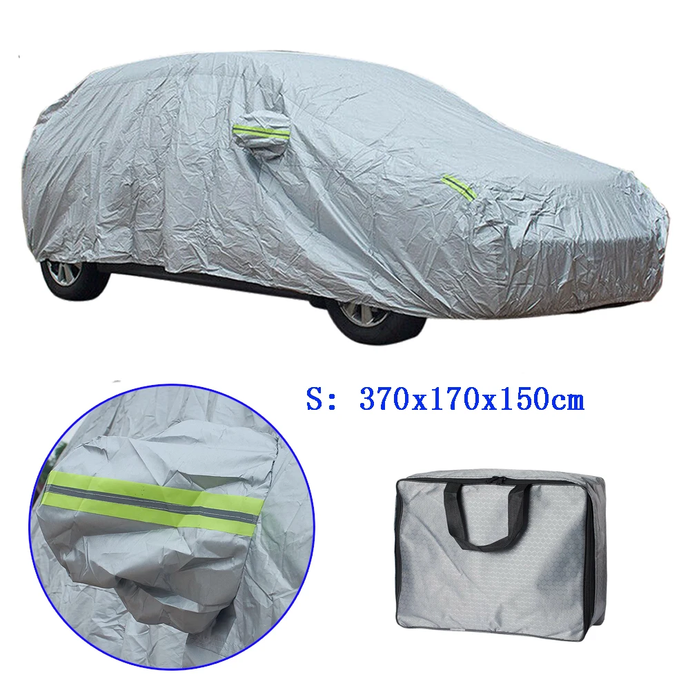 

Small Hatchback Car Cover Full Coverage Waterproof Outdoor Snow Frost All Weather Protection Body Cover 3.7x1.7x1.5M