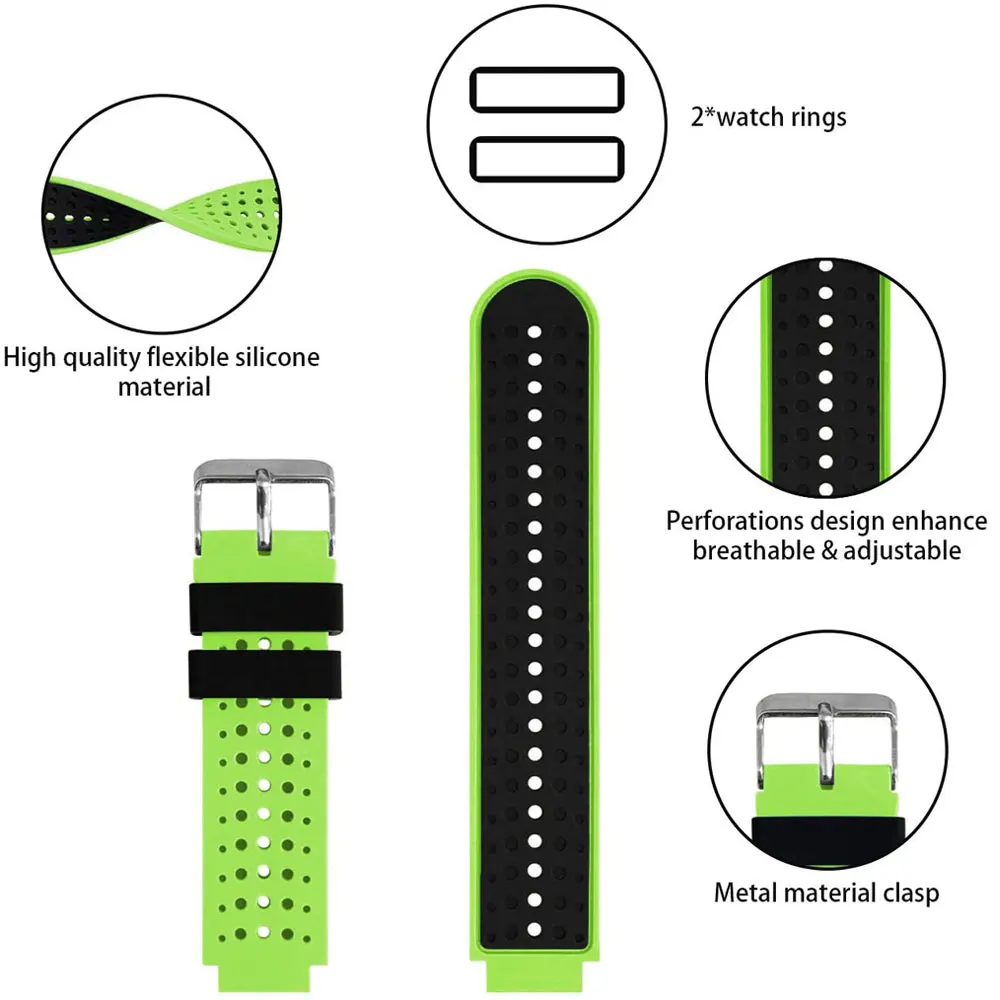 Sillicone pulseira para garmin forerunner 235 pulseira de banda relógio inteligente para garmin forerunner 220/230/235/620/630/735xt/235 lite