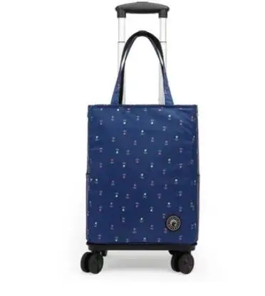 Travel Trolley Shopping Bag Portable Folding Grocery Shopping Cart  Picnic Insulation Bags With Wheels Wheeled Shopping Bags