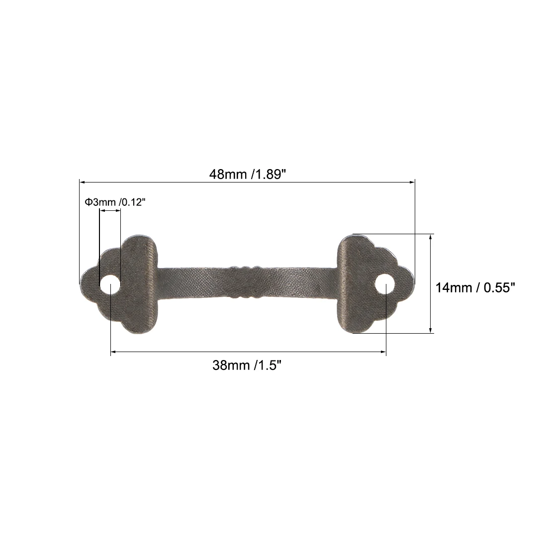 Uxcell 10Pcsขนาดเล็กดึงHandle 38 มม.รูสำหรับกล่องเครื่องประดับหน้าอกลิ้นชักตู้เฟอร์นิเจอร์เช่นกล่องเครื่องประดับฯลฯ