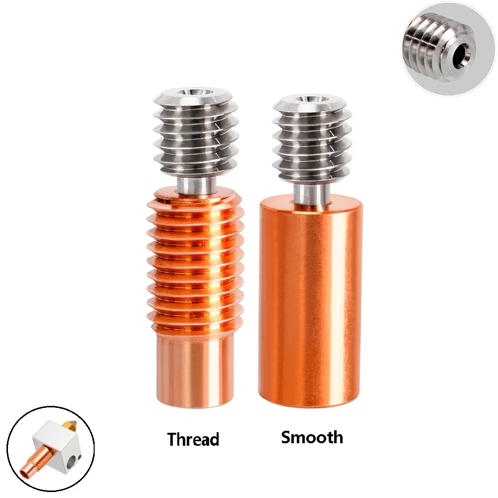 RAMPS E3D V6 Throat Heat Break Bi-Metal Titanium Alloy Copper Throat For 1.75mm Prusa i3 Hotend Heater Block 3D Printer Parts