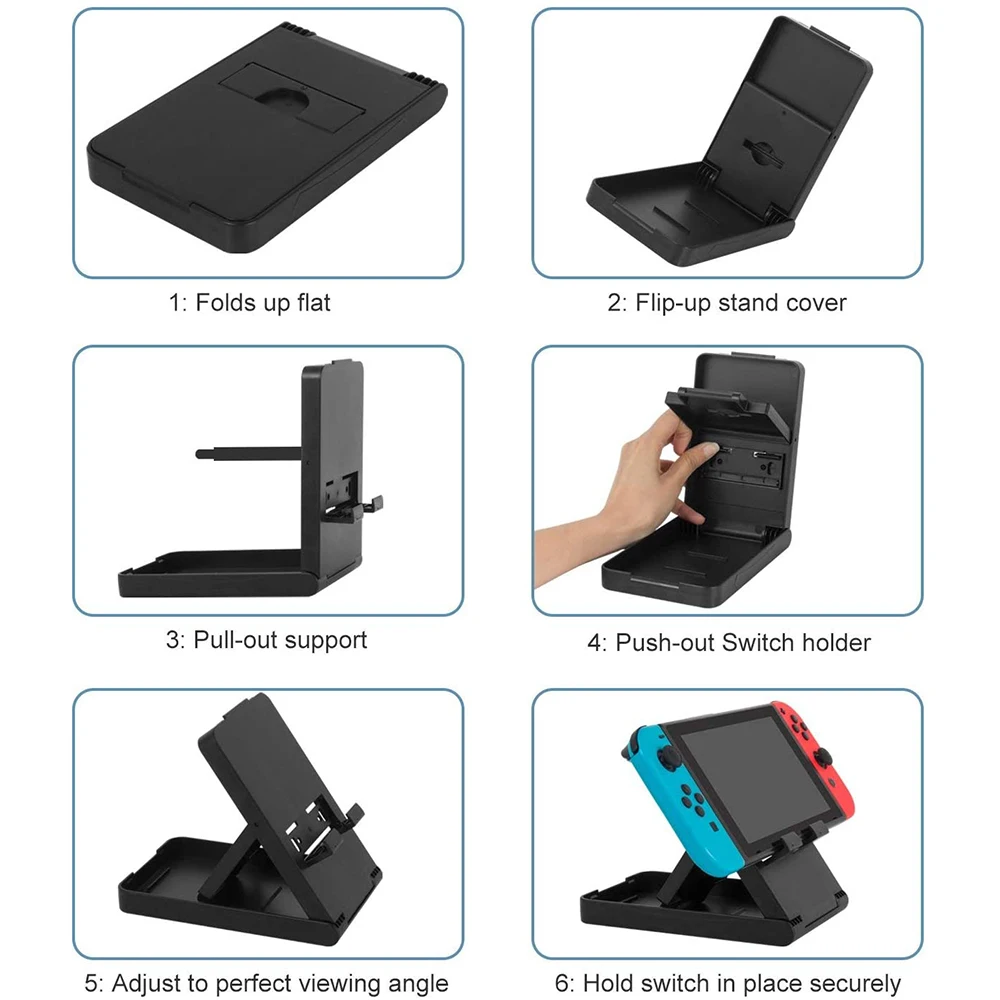 Foldable Stand for Nintend Switch Adjustable Angle Holder NS Bracket for Nintendo Switch Game Console Dock SmartPhone iPhone