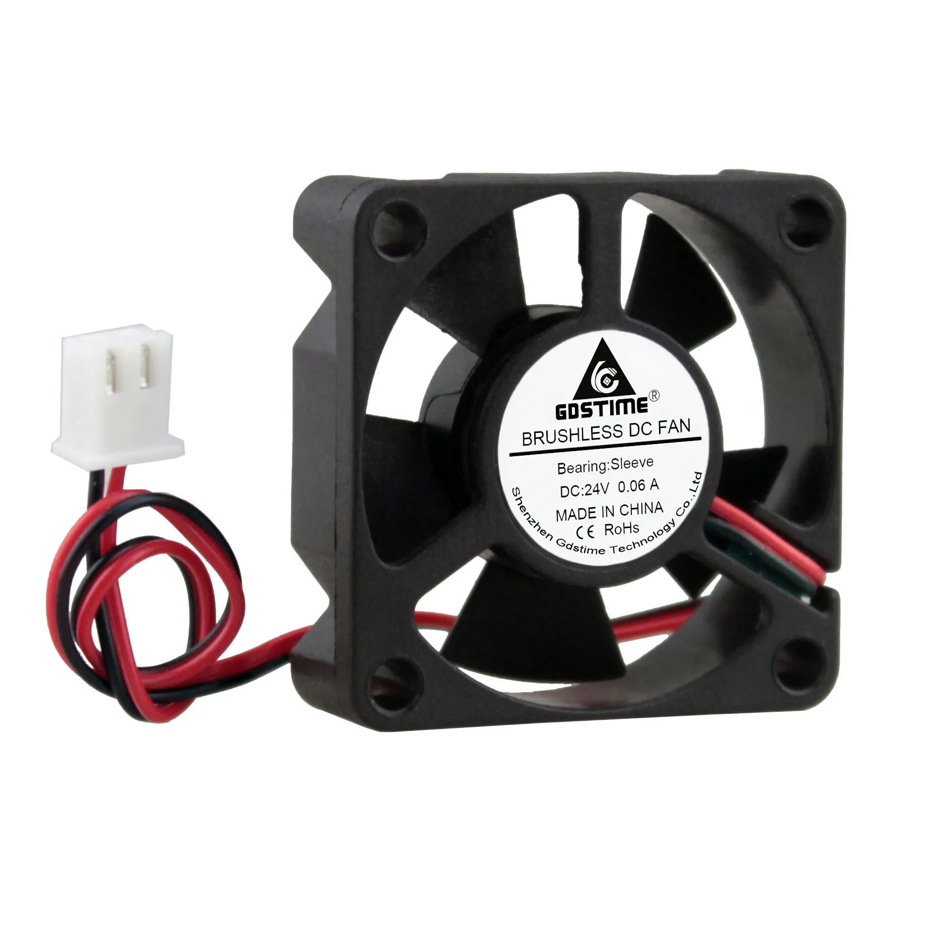 2 Pcs Gdstime DC 24V 35x35x10mm 35mm 2Pin Mini CPU Brushless Axial Cooling Fan 3510 3cm 3D Printer Radiator Cooler Fan